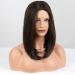 HAIRCUBE Short Dark Brown Bob Wig for Women - Shoulder Length Middle Part Synthetic Wig, Heat Resistant Fibre, Natural Daily Look - Buy Online on GoSupps.com