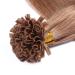 High-Quality Keratin Bonding Hair Extensions #12 Light Brown 70cm - 50 Strands 1g 100% Remy Real Hair U-Tip by Novon Hair Extensions - Buy Online on GoSupps.com