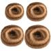 4 Pcs Donut Wig Hair Bun Makers Hair Bun Shaper Set Fashion Bun Shapers Donut Bun Maker Hairstyle for Women and Girls light brown