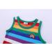 Mud Kingdom Little Boys Rainbow Stripe T-Shirt - Green Sleeveless (4 Years) - Buy Online on GoSupps.com