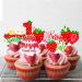 Strawberry Sweet One Cupcake Toppers 48Pcs Sweet One Birthday Strawberry Cupcake Toppers Berry First Cupcake Picks Strawberry Birthday Party Decoration Baby Cute Berry Themed Party Supplies - Buy Online on GoSupps.com