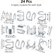 Niuhong 24 Pieces Jewellery Dreadlocks Braids Hair Clips Braiding Hair Cuffs Hair Rings Viking Braids Loc Hair Accessories Hair Clips Braids Accessories Women and Girls (Silver) - Buy Online on GoSupps.com