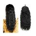 Ponytail Extension Human Hair Drawstring Ponytail Extension Water Wave Ponytail Hair Pieces Natural Color Natural Wave Ponytail Clip in Hair Extensions for Black Women Ponytail Hair Extension(Size:14i 14inch 100g Black
