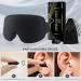 Shop Widened 3D Sleep Mask for Big Heads | 100% Blackout & Washable Eye Mask with Adjustable Strap | Ideal for Lash Extensions - Comfortable Black Eye Cover with Earplugs - Buy Online on GoSupps.com
