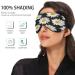 WELLDAY Black Daisy Sleep Mask - Adjustable Eye Shade Cover for Men and Women - Buy Online on GoSupps.com