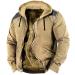 Hanxiulin plush jacket oversize warm lined fleecemantel men warm winter jacket long warm lightweight quilted light outdoor winter coat winter jacket khaki xl