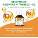 KidzVita - Organic Vegan Vitamin D3 & K2 Drops 400 IU - Support Healthy Bone Teeth and Immunity - Children s Multivitamin For 1 to 8 Years Old 3.6 ML 90 Servings - Buy Online on GoSupps.com