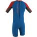 O'Neill Toddler Reactor-2 2mm Wetsuit | Short Sleeve Spring Suit | Back Zip | Ocean/Graphite/Red - Buy Online on GoSupps.com