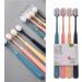 4Pcs Couples Soft Hair Toothbrush Set - Anti-Wide Head Deep Hygiene & Comfortable for Adults | Travel Toothbrushes for Healthy Teeth - Buy Online on GoSupps.com