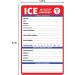 ICE Medical Card for Seniors - Emergency Fridge Magnet with Marker & Important Phone Numbers - 5.25 x 8.5 in. (1 Pack) - Buy Online on GoSupps.com