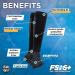 Orthosleeve FS6+ Foot & Calf Bracing Sleeve - 1 Pair, Large Black | Circulation Booster for Plantar Fasciitis, Heel Pain, Shin Splint Relief - Buy Online on GoSupps.com