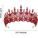 SWEETV Queen Crown for Women - Princess Tiara Pageant Diadem in Red - Buy Online on GoSupps.com