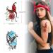 Konsait Flower Temporary Tattoos - 15 Sheets | Rose Skull Butterfly Designs | Arm Sleeves Stickers for Women, Girls, Kids | Decorative Body Art - Buy Online on GoSupps.com