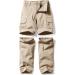 CQR Kids Youth Hiking Cargo Pants | UPF 50+ Quick Dry Convertible Zip Off Pants | Outdoor Camping Khaki Medium - Buy Online on GoSupps.com