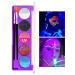 MAEPEOR Neon Face Body Paint Palette 10 Colors Glow In The Dark Eyeliner Painting Palette Neon Fluorescent Water Activated Face and Body Paint with Brush for Halloween Christmas (Set 02)
