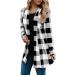 Long Shirt Outerwear Top Thin Warm Knitted Coat Women's Blouse V-Neck Shirt Tunic Long Women's Tunic Women's Shirt Casual Checked Shirt Women's Winter Chunky Knit Jacket I-black S - Buy Online on GoSupps.com
