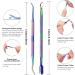 4-Piece Cuticle Slide Set & Nail Shaver - Stainless Steel Nail Skin Remover Tools for Manicure & Pedicure - Colorful Gradient Design - Buy Online on GoSupps.com