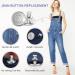 12 Sets No-Sew Jean Buttons Pins for Loose Pants - Adjustable Snap Tack Jeans Button Replacement - 12 Silver Letters - Buy Online on GoSupps.com