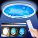 Wholede LED ceiling lamp flat ceiling lamp round with moon motif 24W 3000lm 3000-6500K Ultra thin lamp with remote control for children's room living room corridor balcony 29.5cm 1PCs