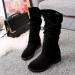 Women's Mid-Calf Cowboy Boots - Lace-up Western Style Flat Boots | Black 5.5 - Buy Online on GoSupps.com
