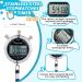2 Pcs Metal Waterproof Digital Sports Stopwatch Timer with 1/100th Second Precision for Training & Competition - Buy Online on GoSupps.com