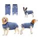 Ouuonno healing suits for dogs surgical relaxation for female male abdominal wounds spay or skin diseases cone-e-neck band alternatives (XXXL strips blue) XXXL stripes blue