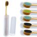 Synra Charcoal Toothbrush with Travel Case 7 x 1 Rubber Tongue Scraper Soft Angled Bristles 6 Pieces per Pack