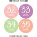 Pregnancy Weekly Belly Growth Stickers - Maternity Keepsake - Set of 36 Week by Week Pregnancy Photo Props - Buy Online on GoSupps.com