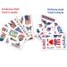 Ooopsiun 4th of July Temporary Tattoos - Patriotic American Flag Independence Day Tattoos (11 Sheets) - Buy Online on GoSupps.com