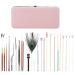 Ear Wax Removal Tool Ear Pick Sets Double Ended Ea Ear Pick SetsSpiral Ear Pick Sets Double Ended Ear Scoop Spoon Ear Care Supplies(23 pieces of cherry powder ear picking set)