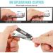 Stainless Steel Nail Clippers Set with Catcher - Sharp & Durable Toe and Finger Nail Cutter Set for Men - Includes Small and Large Clipper with Built-In File - 2 PCS in Tin Box - Buy Online on GoSupps.com