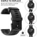 Soft Silicone Garmin Instinct Band Replacement Strap - Black | Compatible with Garmin Instinct 2 & Solar - Tactical | OVERSTEP - Buy Online on GoSupps.com