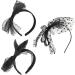 SUNTRADE Women 80's Party Lace Headband with Bow 80s Costumes Accessories Set of 3 - Buy Online on GoSupps.com