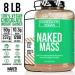 Chocolate Vegan Weight Gainer - 8lb Bulk | Naked Mass | GMO, Gluten, Soy, Dairy Free | 1,280 Calories | 11 Servings - Buy Online on GoSupps.com