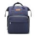 Fandare diaper backpack Baby wrapping bag Baby wrap backpacks Sortchable travel diaper bag with foldable children's bed baby bed truck travel bag for mom dad wrap pocket stroller with USB charging connection blue
