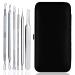 Einfac Pore Cleansers - Blackhead Remover - Acne Pimple Comedone Extractor - Whitehead Removal Tool Kit Set of 6Pcs for Men Women Facial Care Skin Protect with Black Case Package