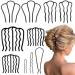 10 Pieces Hair Side Combs Hair Fork Clip U Shaped French Twist Comb Vintage Hair Stick for Updo Bun  Teeth Hair Pin Messy Bun Maker Hair Accessories for Women and Girls