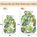 NAANLE Watercolor Heat Bottle - 2L Transparent Hot Water Bottle with Palm Leaf & Avocado | Large Hand & Foot Warmer for Pain Relief & Therapy - Buy Online on GoSupps.com