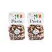 Chocolate and Milk Butterfly pasta (2x250g) durum wheat semolina Handmade traditional bronze drawing no preservatives or additives