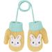 Kids Cute Fox Knitting Gloves | Toddler Winter Thermal Plush Lining Mittens for 1-3 Yrs | Yellow/3D Rabbit Design - Buy Online on GoSupps.com