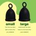 Viv Menstrual Cup with Ring - Soft & Flexible Silicone Cup for Light & Heavy Flow - Sustainable & Reusable - Wear for 12 Hours - Large Size - Buy Online on GoSupps.com