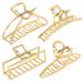 Hair Claw Clips for Women, 4 Pack Gold Claw Clips, Metal Hair Clips, Large Claw Hair Clips, Big Hair Claws Banana Hair Styling Accessories for Thick Hair