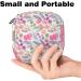 Portable Pink Floral Storage Bags for Women's Bandages Menstrual Pads & Panty Liners - Waterproof Organizer for School & Office - Buy Online on GoSupps.com