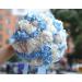 WIFELAI Silk Bridal Bouquet with Big Rhinestones and Diamond Brooch - Baby Blue Ivory, W373B-21 - Buy Online on GoSupps.com