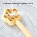 Self-Cleaning Cat Brush with Unlocking Button - Compact Pet Hair Removal Tool for Dogs Cats & Rabbits - Yellow Fur Care Brush - Buy Online on GoSupps.com