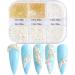 Oladfiop 3 Box Pearl Decorations Nail Charms White Round Nail Parts Gold Steel Beads Balls Jewelry Nail Art Accessories Color: ZZ13 - Buy Online on GoSupps.com