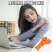Back Extensor Neck Trapezius Stretcher | Wiyety Orthopedic Massage Pillow for Spinal Correction & Relaxation - Orange - Buy Online on GoSupps.com