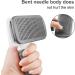Self Cleaning Dog & Cat Brush with Smooth Handle - Grooming Comb for Shedding, Massage & Tangled Hair Removal - Grey - Buy Online on GoSupps.com