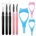 8 PCS Eyelash Brush Eyebrow Brush with Cap Mascara Wands for Lash Extensions Eyelash Comb Mascara Shield Applicator Guard Mascara Brush Lash Lip Brush Lash Brush Brow Brush Makeup Brushes for Travel