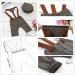 Baby Photography Props Newborn Boy Photo Shoot Outfits Infant Gentleman Suit Lattice Outfit Hats (Coffee) A-coffee - Buy Online on GoSupps.com